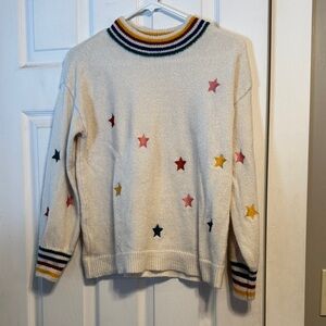 Maurices Cream Star Pattern Sweater